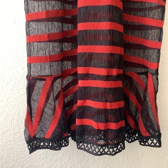 Foxiedox Cassius Mock Neck Striped Maxi Dress M - Picture 10 of 16